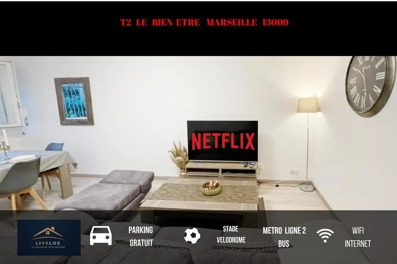 Apartment T2 Le Bien Etre Marseille 9Eme-Wifi-Netflix-Metro-Parking-Plage